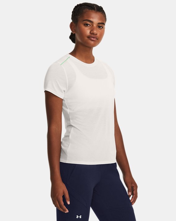 T-shirt UA Run Anywhere Breeze pour femme, White, pdpMainDesktop image number 0